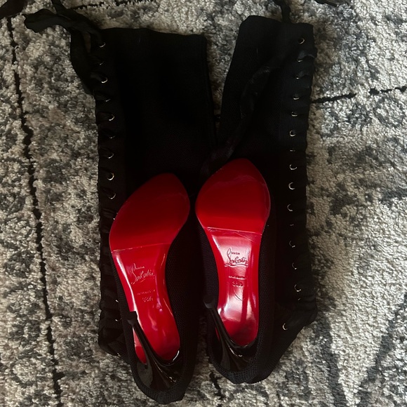 Christian Louboutin thigh high lace up boots - Picture 3 of 4